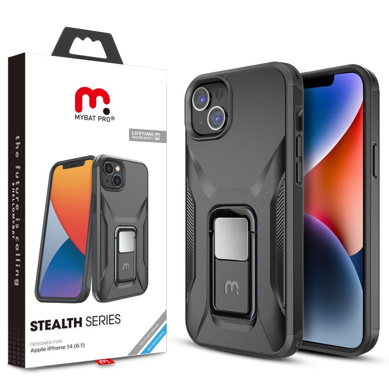 MyBat Pro Antimicrobial Stealth Series (with Stand) for Apple iPhone 14 (6.1) / 13 (6.1) - Plum / BlackiPhone 14