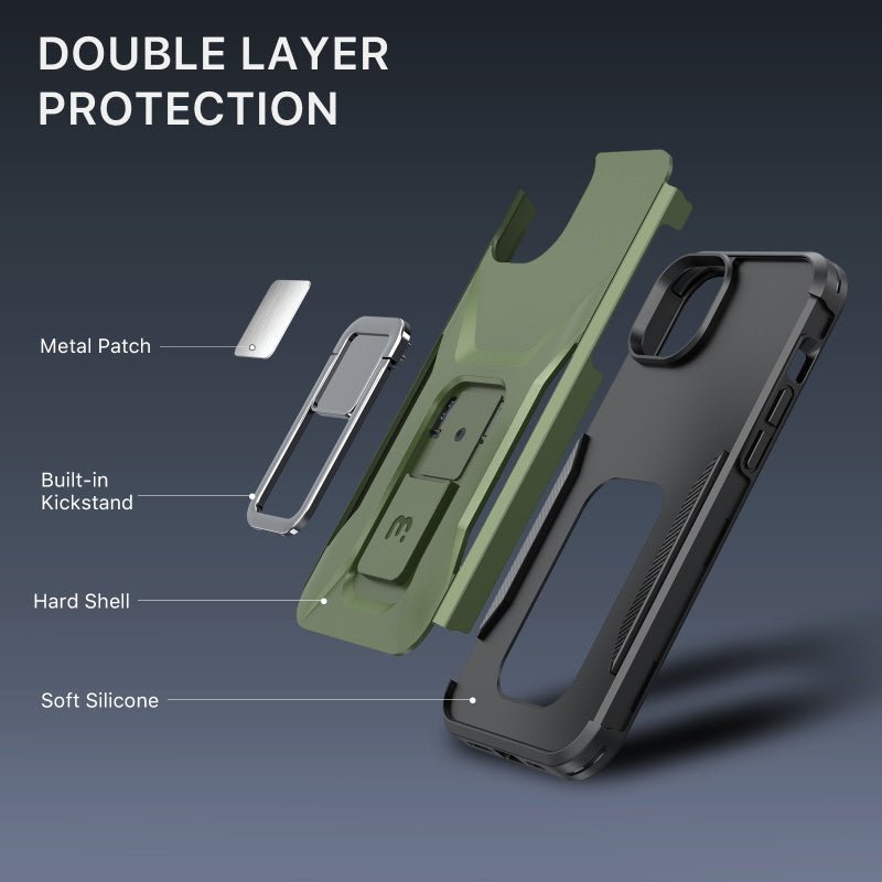 MyBat Pro Antimicrobial Stealth Series (with Stand) for Apple iPhone 14 Plus (6.7)iPhone 14 Plus