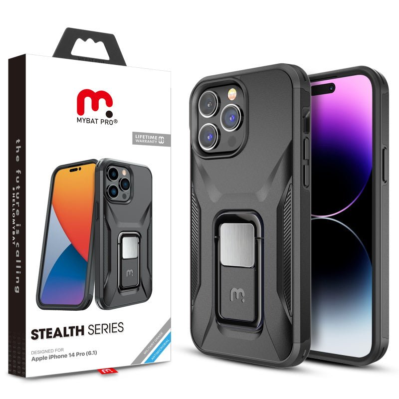 MyBat Pro Antimicrobial Stealth Series (with Stand) for Apple iPhone 14 Pro (6.1)iPhone 14 Pro