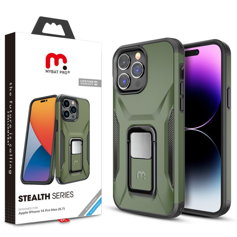 MyBat Pro Antimicrobial Stealth Series (with Stand) for Apple iPhone 14 Pro Max (6.7)iPhone 14 Pro Max