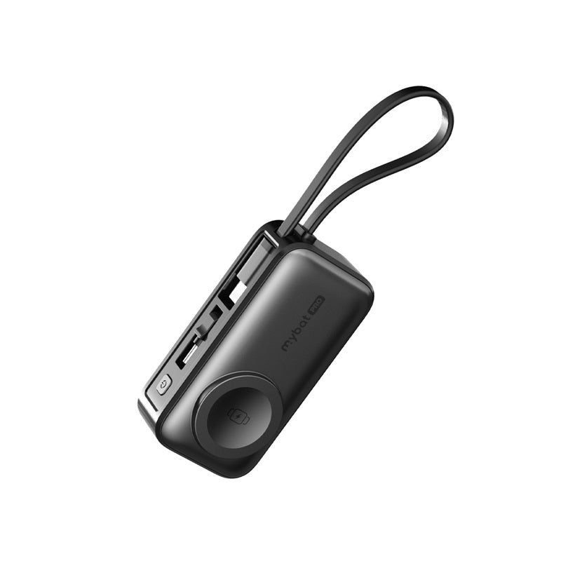 MyBat Pro Capsule 3 - in - 1 Power Bank with Apple Watch Charger, Built - In Cables + Kickstand - 5000 mAhMyBat Pro