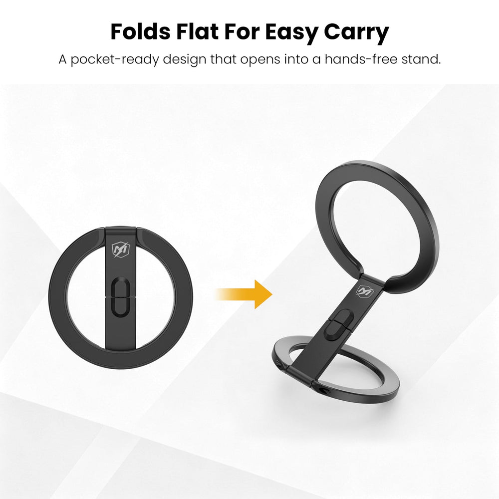MyBat Pro CircleBack 360° Rotating Dual-Sided MagSafe Ring Stand - BlackMyBat Pro