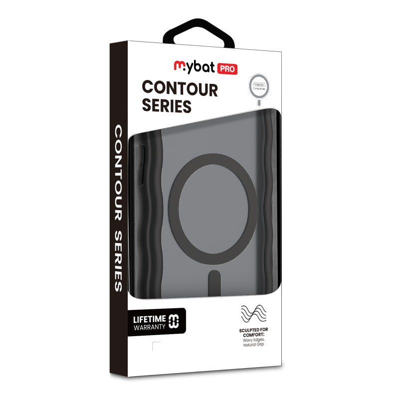 MyBat Pro Contour Series MagSafe Wavy Matte Case for Apple iPhone 17e / 16e - BlackMybat Pro