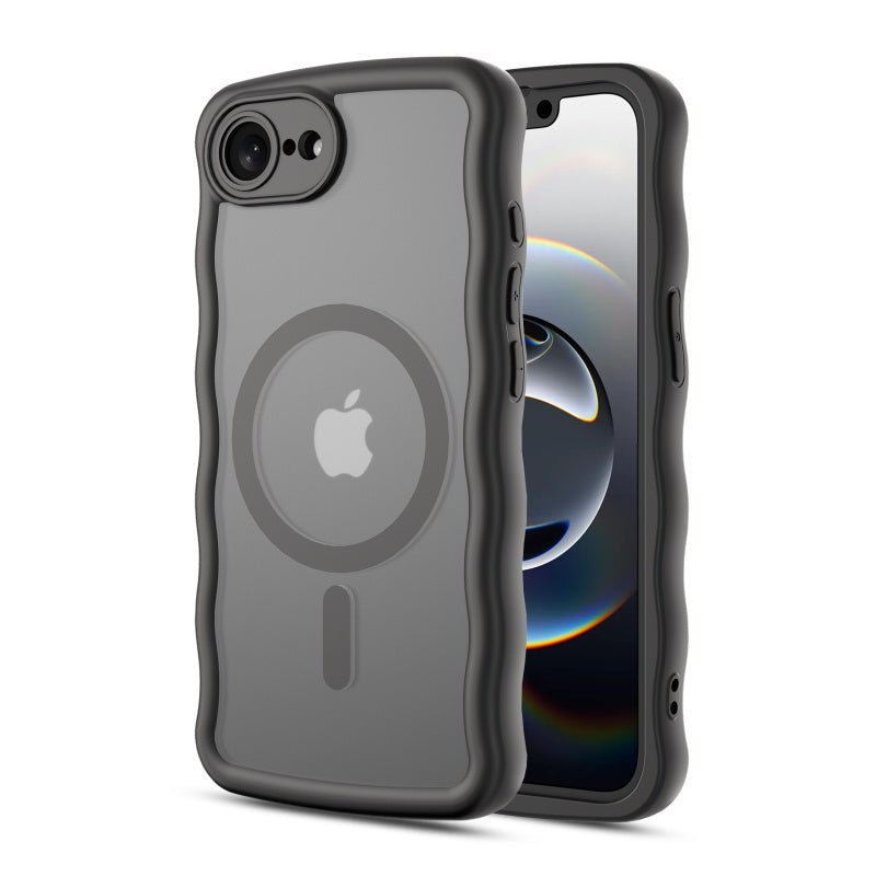 MyBat Pro Contour Series MagSafe Wavy Matte Case for Apple iPhone 17e / 16e - BlackMybat Pro