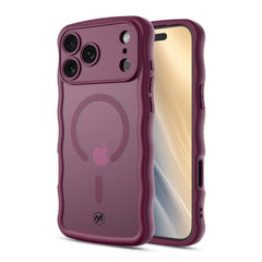 MyBat Pro Contour Series MagSafe Wavy Matte Case for Apple iPhone 18 Pro / 17 Pro - BurgundyMyBat Pro