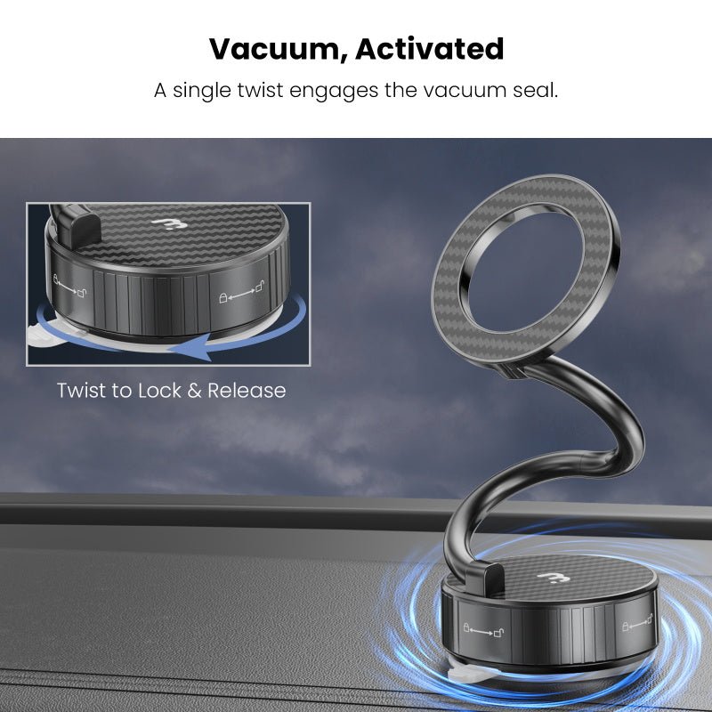 MyBat Pro FlexHold Magnetic Gooseneck Vacuum Suction Phone Holder - BlackMybat Pro