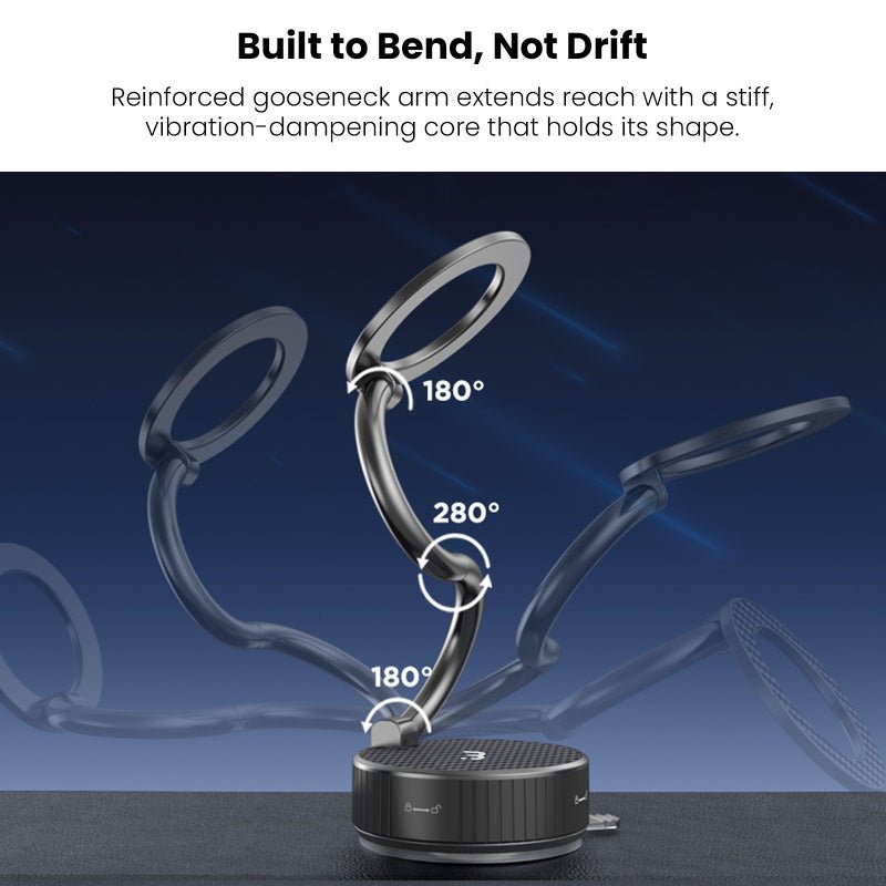 MyBat Pro FlexHold Magnetic Gooseneck Vacuum Suction Phone Holder - BlackMybat Pro