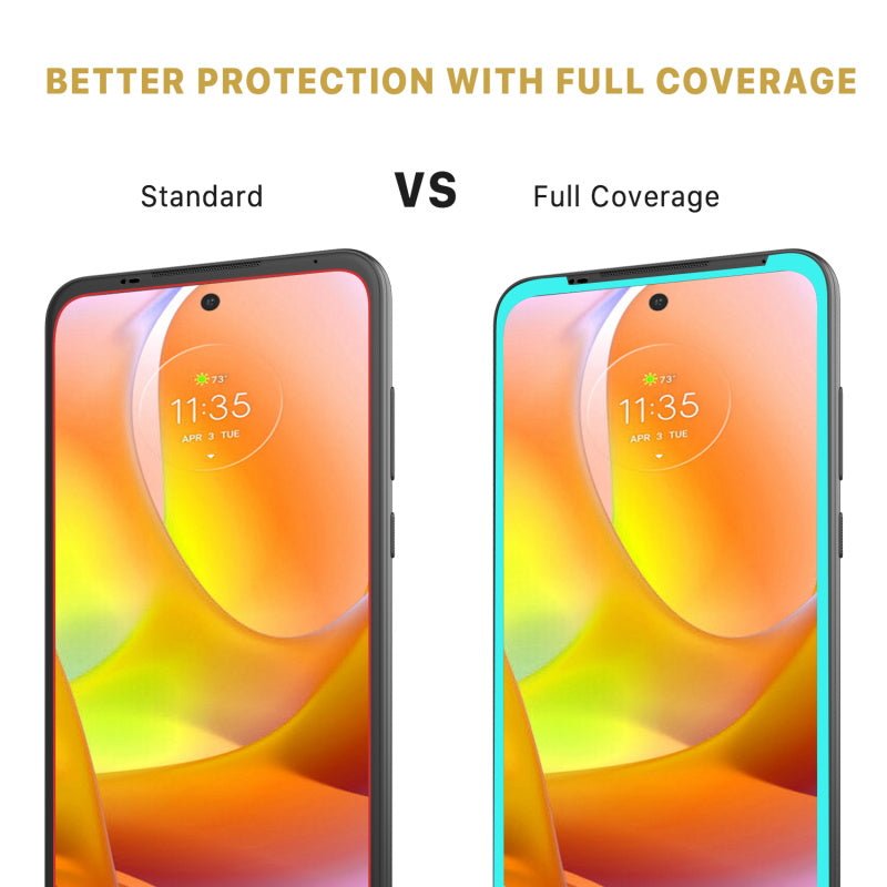 MyBat Pro Full Coverage Tempered Glass Screen Protector for Motorola Moto G Play (2023) - BlackMyBat Pro