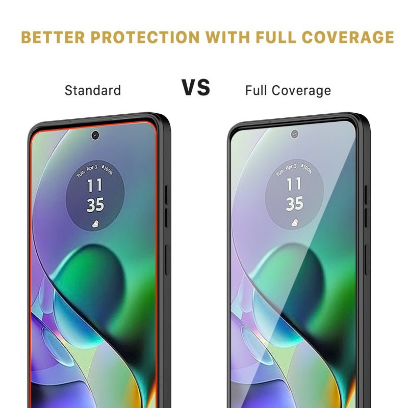 MyBat Pro Full Coverage Tempered Glass Screen Protector for Motorola Moto G Play 4G (2024) - BlackMoto G Play 4G 2024