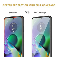 MyBat Pro Full Coverage Tempered Glass Screen Protector for Motorola Moto G Play 4G (2024) - BlackMoto G Play 4G 2024