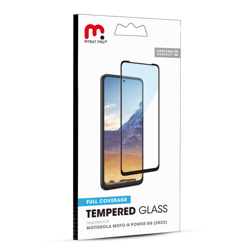 MyBat Pro Full Coverage Tempered Glass Screen Protector for Motorola Moto G Power 5G (2023) - BlackMyBat Pro