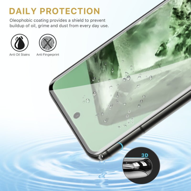 MyBat Pro Full Curve Coverage Tempered Glass Screen Protector for Google Pixel 8 - BlackGoogle Pixel 8