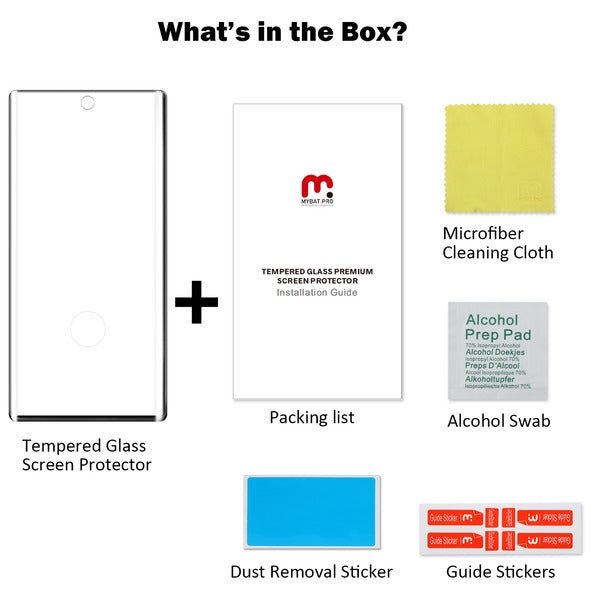 MyBat Pro Full Curve Coverage Tempered Glass Screen Protector for Samsung Galaxy Note 10 (6.3) - Clear