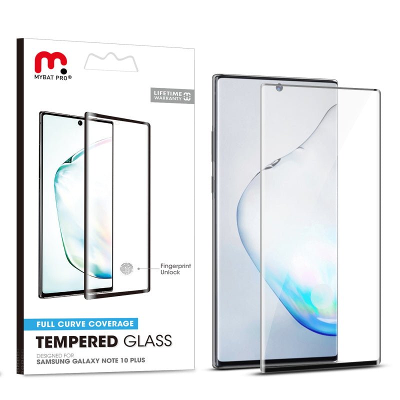 MyBat Pro Full Curve Coverage Tempered Glass Screen Protector for Samsung Galaxy Note 10 Plus 5G / Note 10 (6.8) - Clear