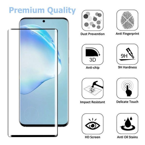 MyBat Pro Full Curve Coverage Tempered Glass Screen Protector for Samsung Galaxy S20 Plus 5G / S20 Plus (6.7) - Clear