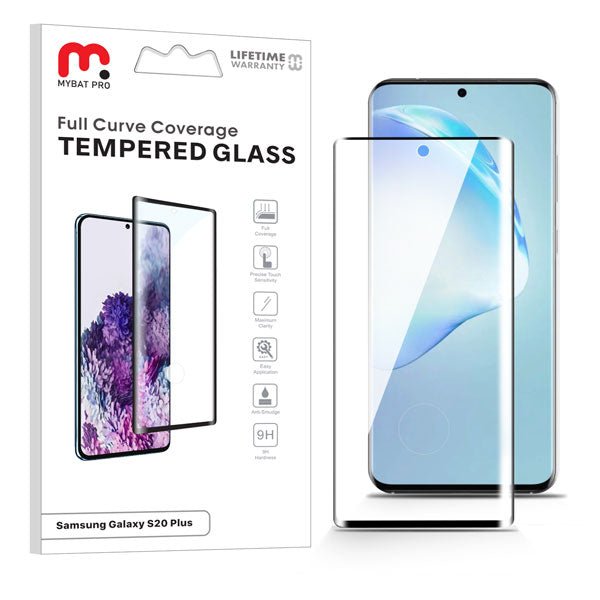 MyBat Pro Full Curve Coverage Tempered Glass Screen Protector for Samsung Galaxy S20 Plus 5G / S20 Plus (6.7) - Clear
