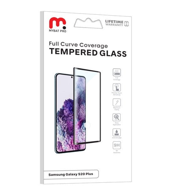 MyBat Pro Full Curve Coverage Tempered Glass Screen Protector for Samsung Galaxy S20 Plus 5G / S20 Plus (6.7) - Clear