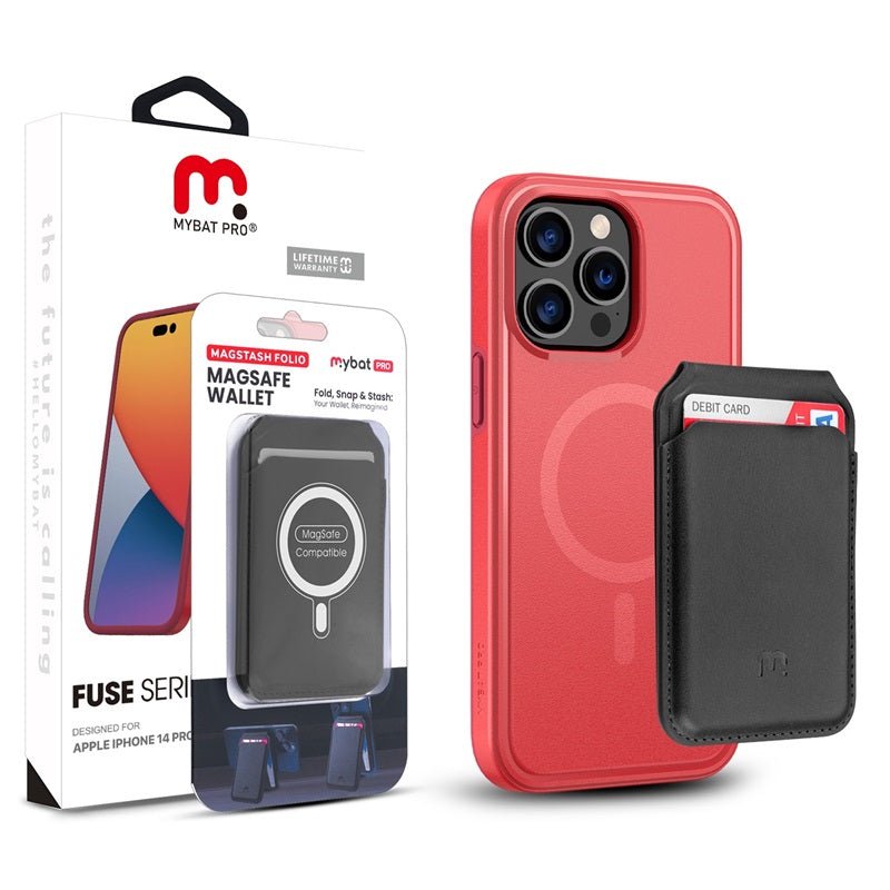 MyBat Pro Fuse Series Case Bundle + MagStash Wallet Folio for Apple iPhone 14 Pro Max (6.7)iPhone 14 Pro Max