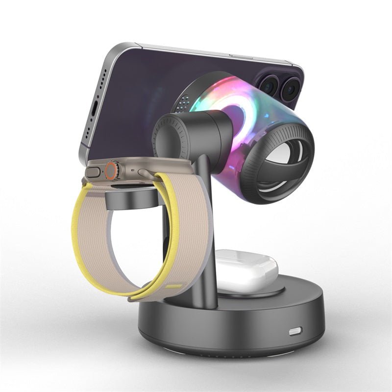 MyBat Pro Luna 5 - in - 1 MagSafe Wireless Charging Dock & Speaker with LightsMyBat Pro