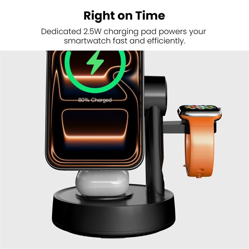 MyBat Pro Luna 5 - in - 1 MagSafe Wireless Charging Dock & Speaker with LightsMyBat Pro