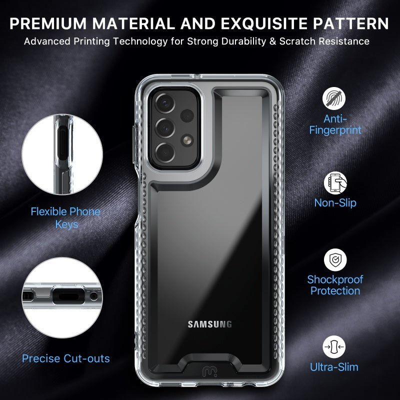 MyBat Pro Lux Series Case with Tempered Glass for Samsung Galaxy A23 5G - Clear