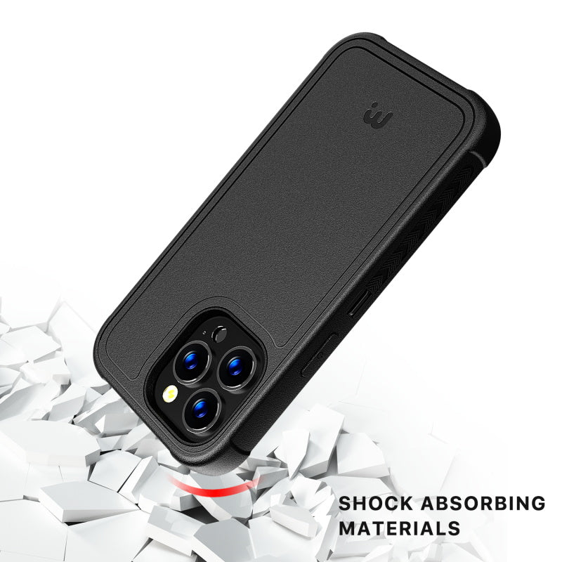 MyBat Pro Maverick Series Case w/ Holster and Tempered Glass for Apple iPhone 13 Pro (6.1)iPhone 13 Pro