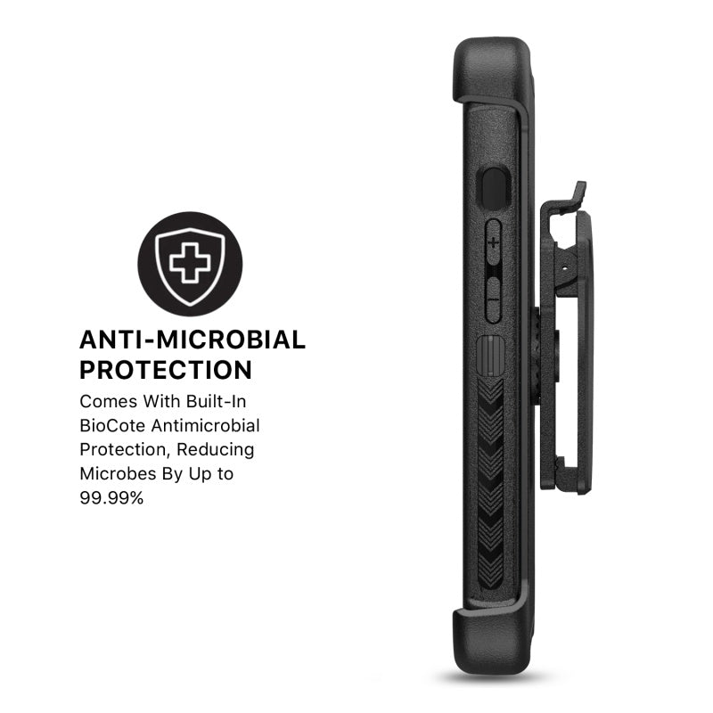 MyBat Pro Maverick Series Case w/ Holster and Tempered Glass for Apple iPhone 13 Pro (6.1)iPhone 13 Pro