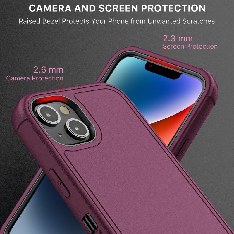 MyBat Pro Maverick Series Case w/ Holster and Tempered Glass for Apple iPhone 14 (6.1) / 13 (6.1)iPhone 14/13