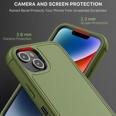 MyBat Pro Maverick Series Case w/ Holster and Tempered Glass for Apple iPhone 16e / 14 / 13 - Army GreenMyBat Pro