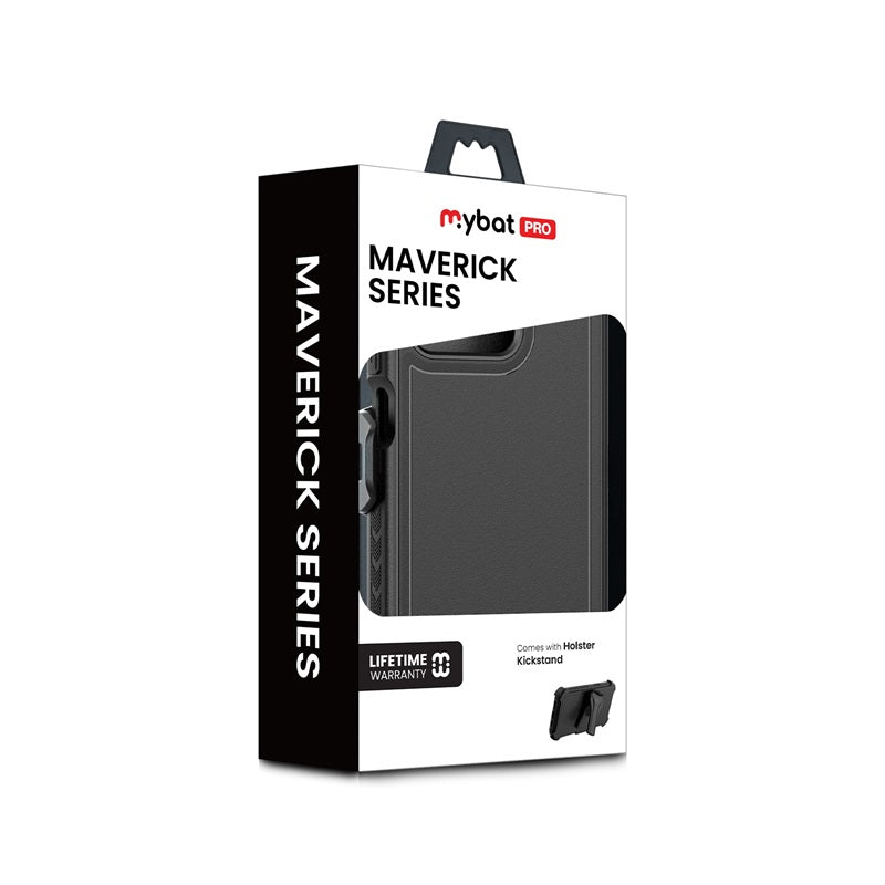 MyBat Pro Maverick Series Case w/ Holster for Motorola Moto G 5G (2025) - BlackMybat Pro