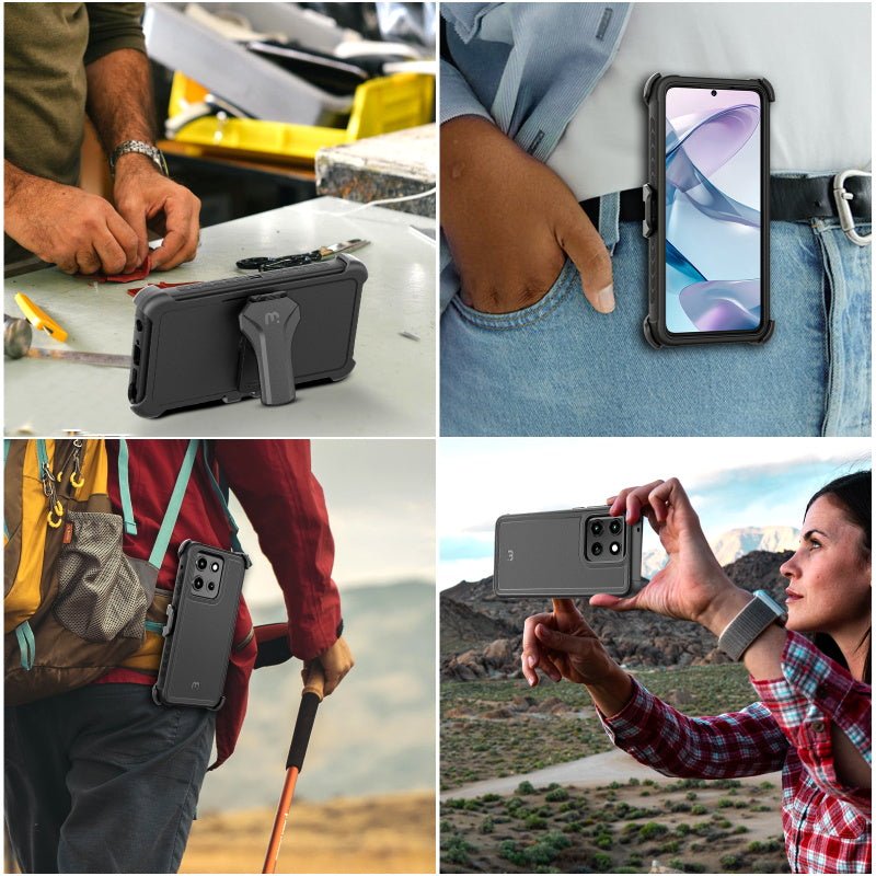 MyBat Pro Maverick Series Case w/ Holster for Motorola Moto G Stylus 5G (2026) / Moto G Stylus 5G (2025) - BlueMybat Pro