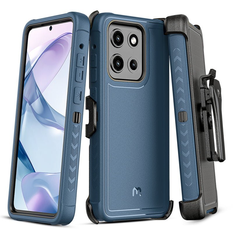 MyBat Pro Maverick Series Case w/ Holster for Motorola Moto G Stylus 5G (2026) / Moto G Stylus 5G (2025) - BlueMybat Pro