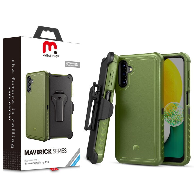 MyBat Pro Maverick Series Case w/ Holster for Samsung Galaxy A13 5G - Army Green