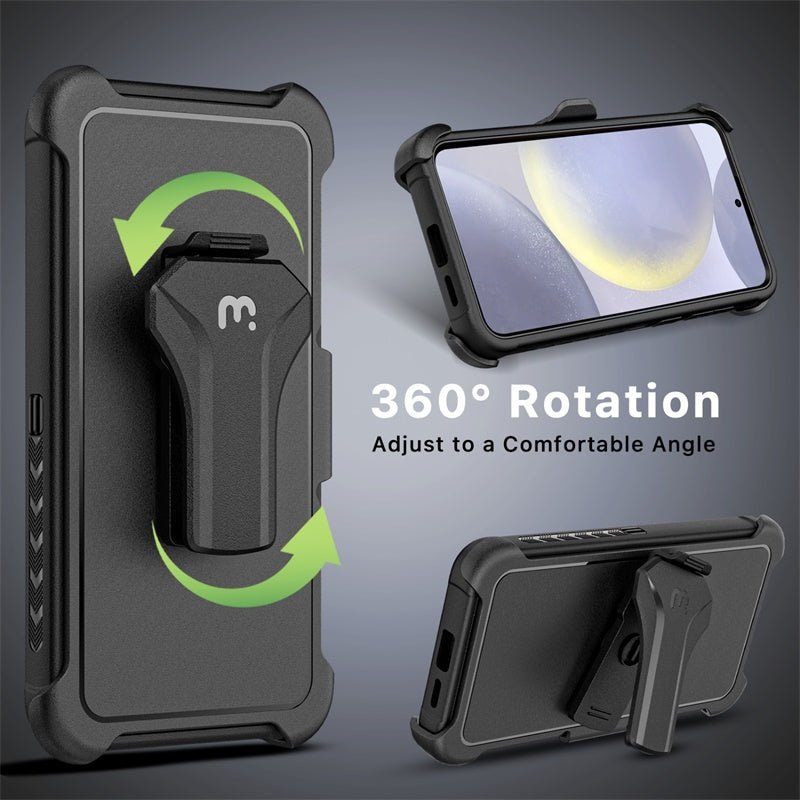MyBat Pro Maverick Series Case w/ Holster for Samsung Galaxy S24 - Black