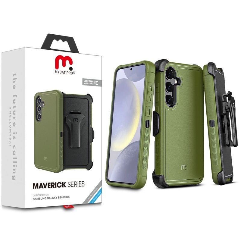 MyBat Pro Maverick Series Case w/ Holster for Samsung Galaxy S24 Plus - Blue