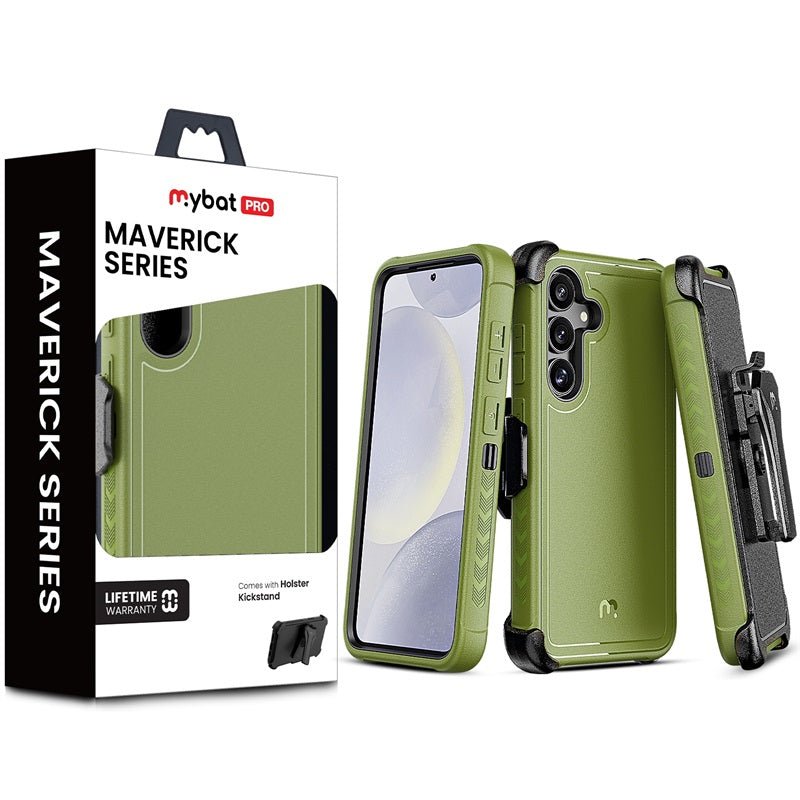 MyBat Pro Maverick Series Case w/ Holster for Samsung Galaxy S25 Plus - Army Green