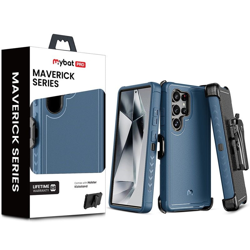 MyBat Pro Maverick Series Case w/ Holster for Samsung Galaxy S25 Ultra - Blue