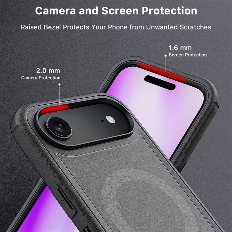 MyBat Pro Maverick Series MagSafe Case w/ Holster and Tempered Glass for Apple iPhone 17 Air - BlackMyBat Pro