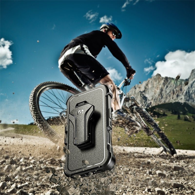 MyBat Pro Maverick Series MagSafe Case w/ Holster and Tempered Glass for Apple iPhone 17 - GreyMyBat Pro