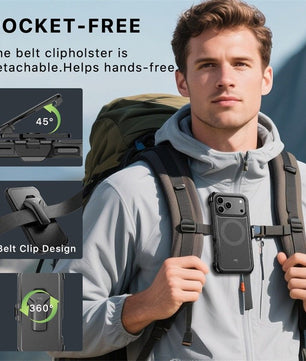 MyBat Pro Maverick Series MagSafe Case w/ Holster and Tempered Glass for Apple iPhone 17 Pro Max - Army GreenMyBat Pro