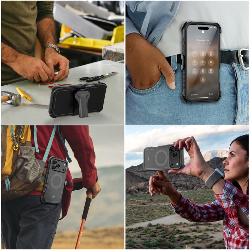 MyBat Pro Maverick Series MagSafe Case w/ Holster and Tempered Glass for Apple iPhone 17 Pro Max - Army GreenMyBat Pro