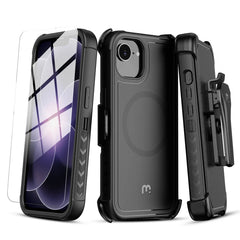 MyBat Pro Maverick Series MagSafe Case w/ Holster and Tempered Glass for Apple iPhone 17e / 16e / 14 / 13MyBat Pro
