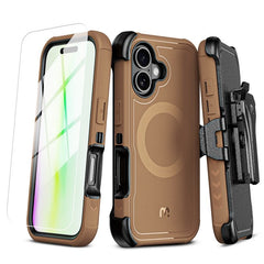 MyBat Pro Maverick Series MagSafe Case w/ Holster and Tempered Glass for Apple iPhone 17iPhone 17