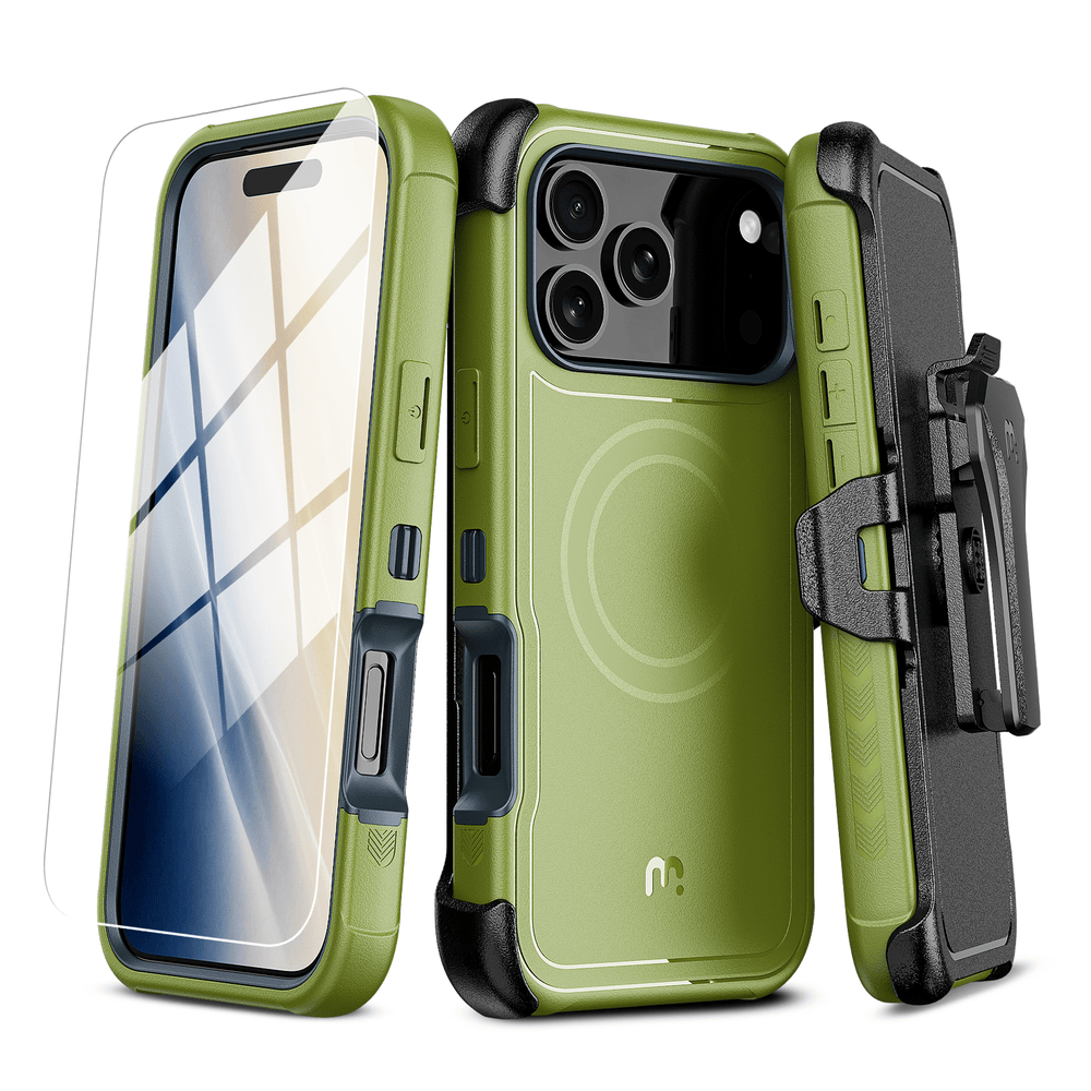MyBat Pro Maverick Series MagSafe Case w/ Holster and Tempered Glass for Apple iPhone 18 Pro Max / 17 Pro MaxMyBat Pro
