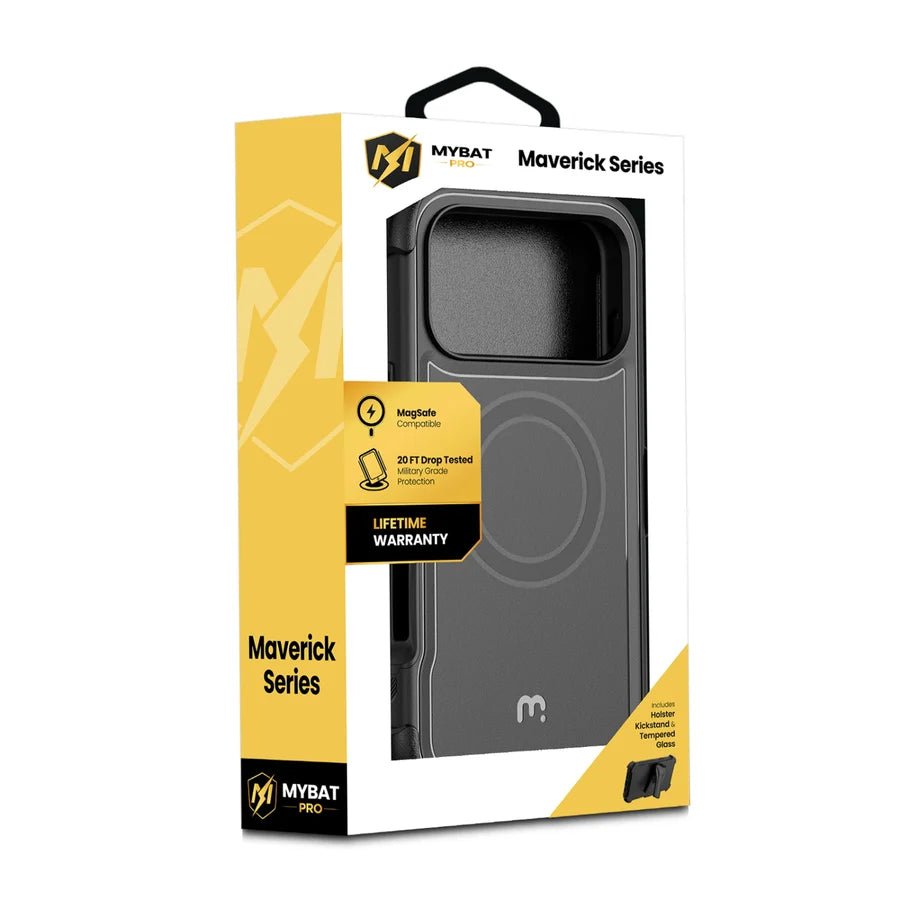 MyBat Pro Maverick Series MagSafe Case w/ Holster and Tempered Glass for Apple iPhone 18 Pro Max / 17 Pro MaxMyBat Pro
