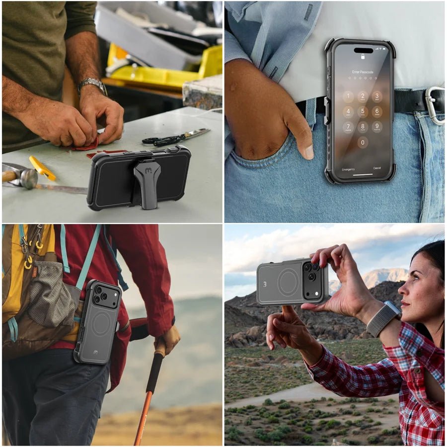 MyBat Pro Maverick Series MagSafe Case w/ Holster and Tempered Glass for Apple iPhone 18 Pro Max / 17 Pro MaxMyBat Pro