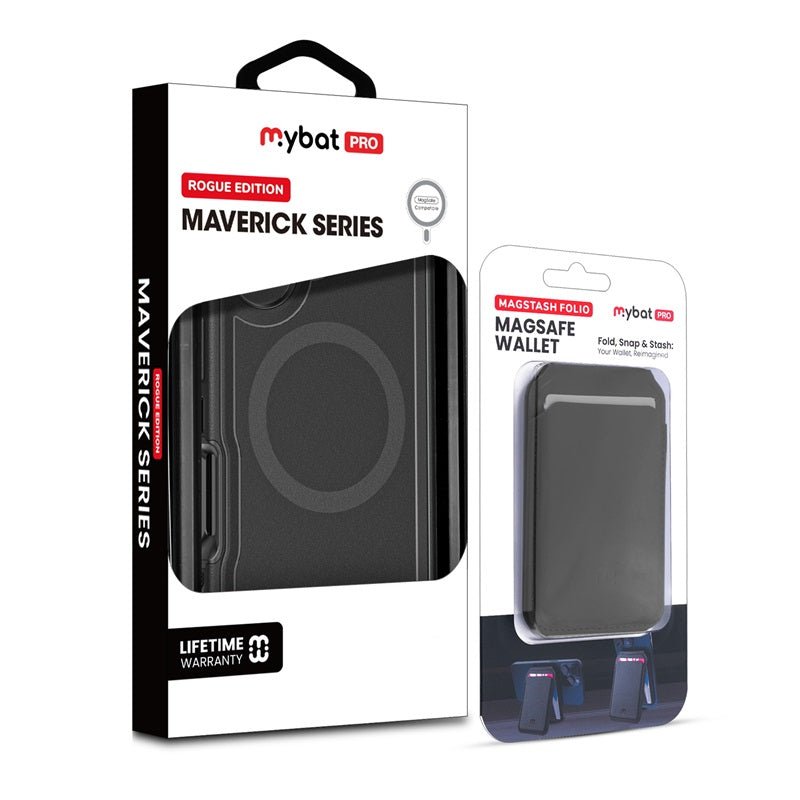 MyBat Pro Maverick Series Utility Edition MagSafe Case + MagStash MagSafe Wallet Folio for Apple iPhone 16