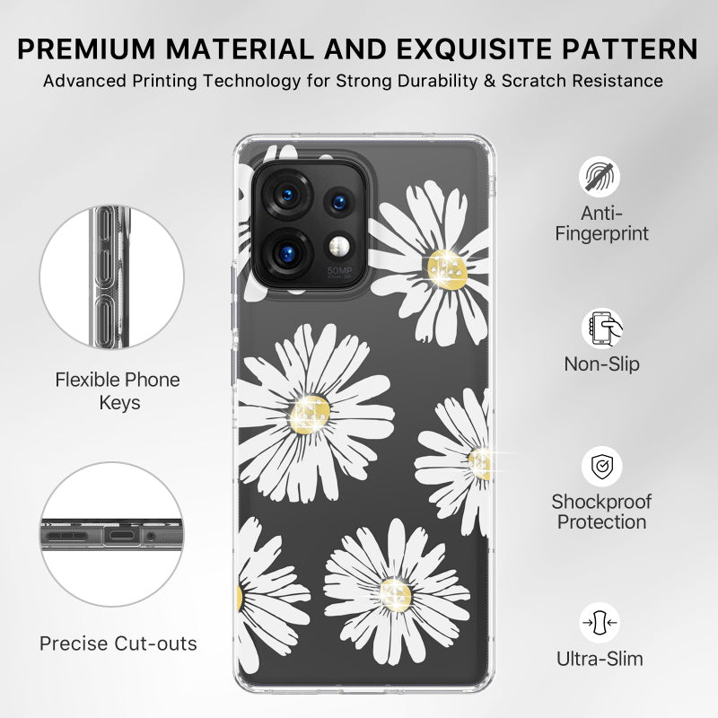 MyBat Pro Mood Series Case (with Diamonds) for Motorola edge Plus (2023) - Happyedge Plus (2023)