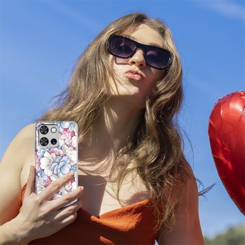 MyBat Pro Mood Series Case (with Diamonds) for Motorola Moto G 5G (2025) - Floral GemsMybat Pro