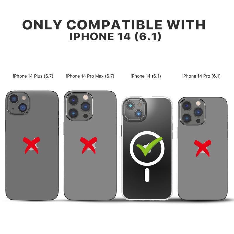 MyBat Pro Mood Series MagSafe Case for Apple iPhone 16e / 14 / 13 - Transparent ClearMyBat Pro